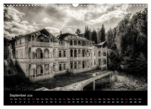 Produktbild: Abandoned Places Haunted Houses (Wall Calendar 2026 DIN A3 landscape), CALVENDO 12 Month Wall Calendar