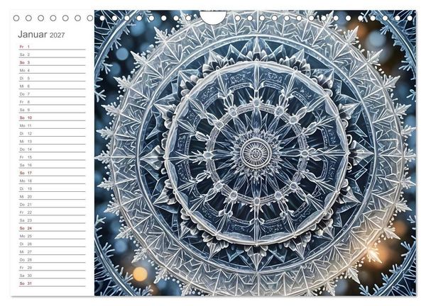 Produktbild: Natural Mandalas - Kraftvolle KI Mandalas aus Naturmaterialien (Wandkalender 2027 DIN A4 quer), CALVENDO Monatskalender