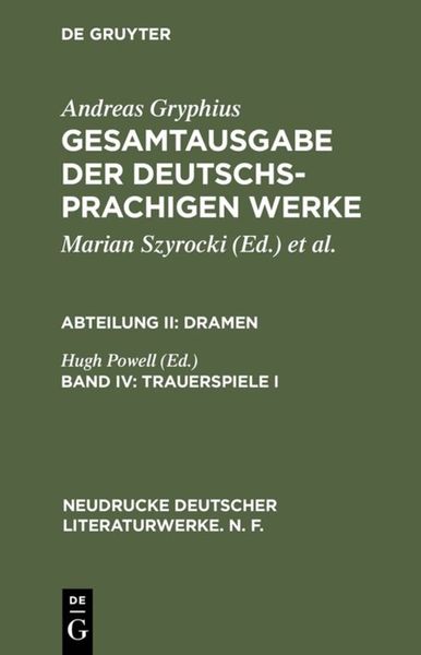 Produktbild: Trauerspiele I