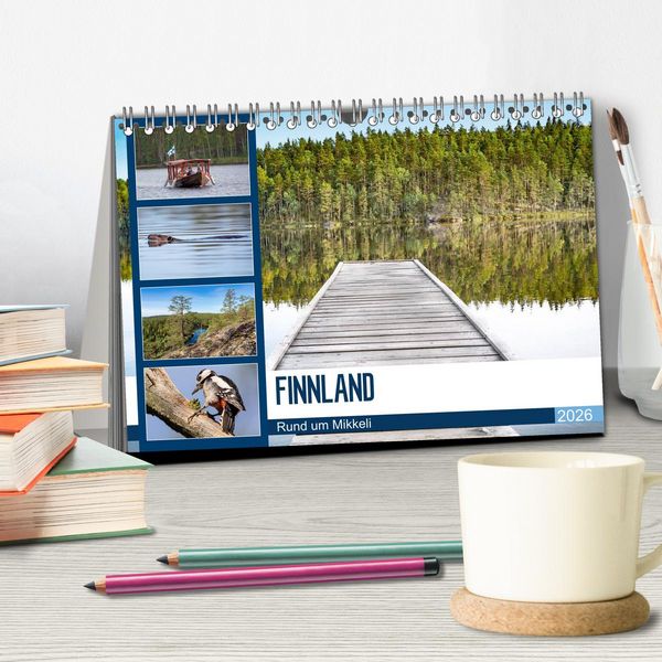 Produktbild: Finnland, Rund um Mikkeli (Tischkalender 2026 DIN A5 quer), CALVENDO Monatskalender