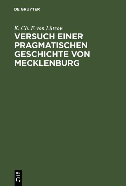 Produktbild: Versuch einer pragmatischen Geschichte von Mecklenburg