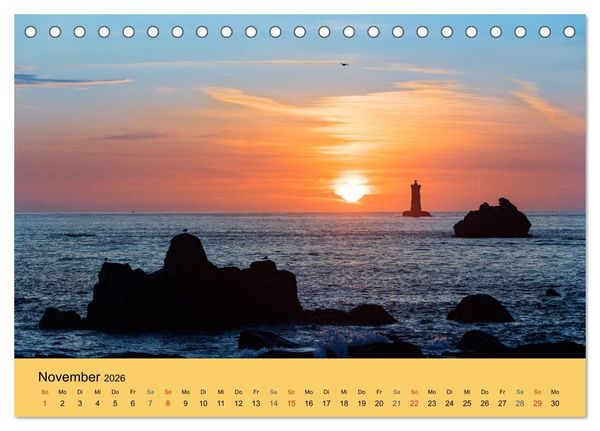 Produktbild: Sonnenunterg&auml;nge an der Atlantikk&uuml;ste (Tischkalender 2026 DIN A5 quer), CALVENDO Monatskalender