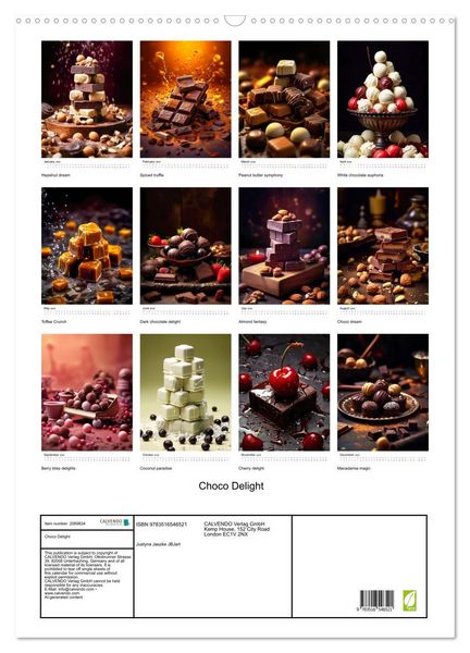 Produktbild: Choco Delight (Wall Calendar 2026 DIN A2 portrait), CALVENDO 12 Month Wall Calendar