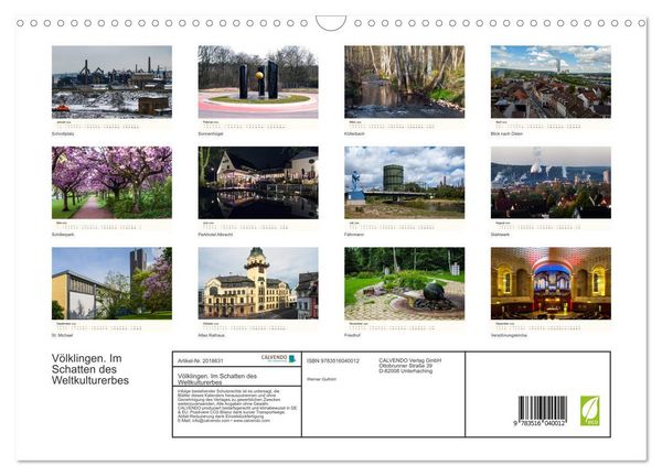 Produktbild: V&ouml;lklingen. Im Schatten des Weltkulturerbes (Wandkalender 2026 DIN A3 quer), CALVENDO Monatskalender