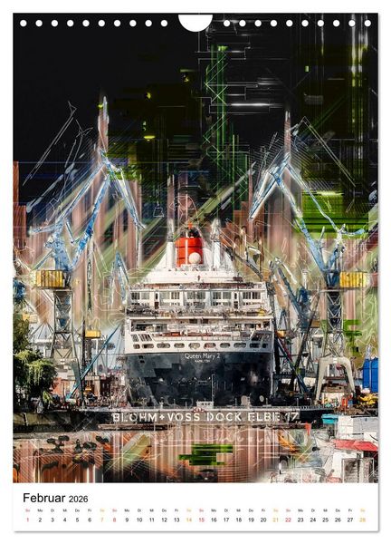 Produktbild: Hamburg bunte Stadt (Wandkalender 2026 DIN A4 hoch), CALVENDO Monatskalender