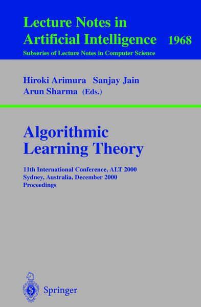 Produktbild: Algorithmic Learning Theory