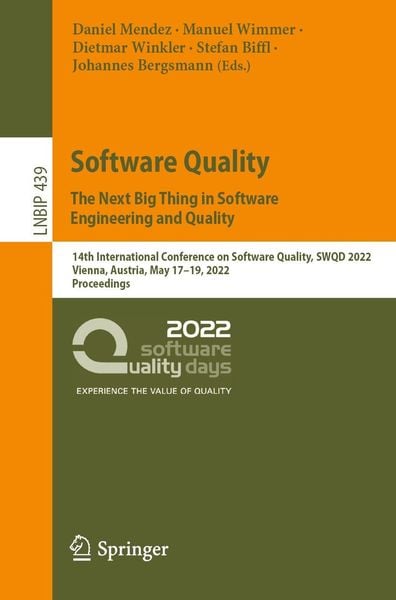 Produktbild: Software Quality: The Next Big Thing in Software Engineering and Quality
