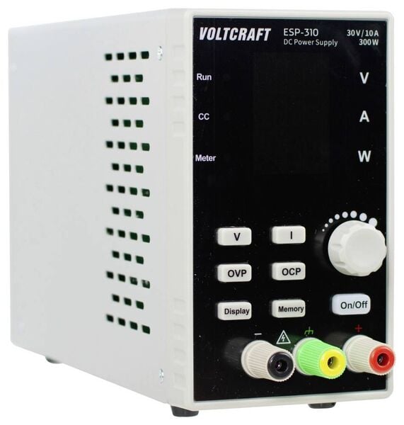 Produktbild: VOLTCRAFT ESP-310 Labornetzger&auml;t, einstellbar 0 - 30 0 - 10 A 300 W Steckanschluss 4 mm OVP Anzahl Ausg&auml;nge 1 x
