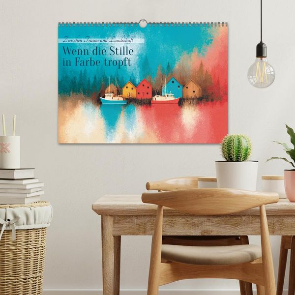 Produktbild: Wenn die Stille in Farbe tropft (Wandkalender 2026 DIN A3 quer), CALVENDO Monatskalender