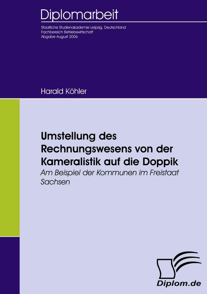 Produktbild: Umstellung des Rechnungswesens von der Kameralistik auf die Doppik