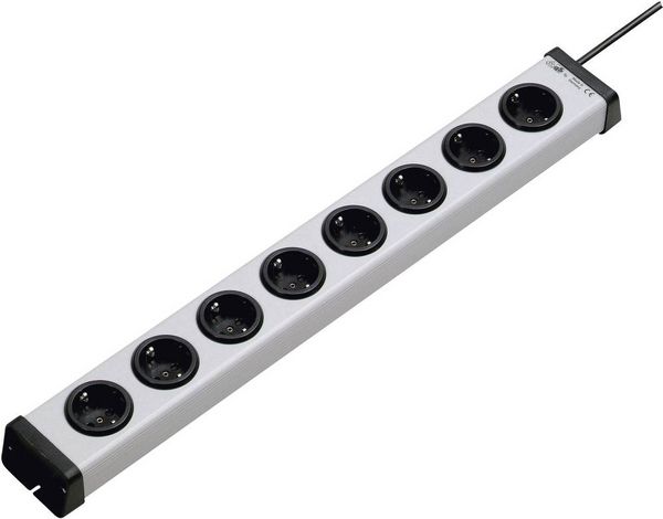 Produktbild: Ehmann 0200x00082301 Steckdosenleiste 8fach Grau Schutzkontakt 1St.