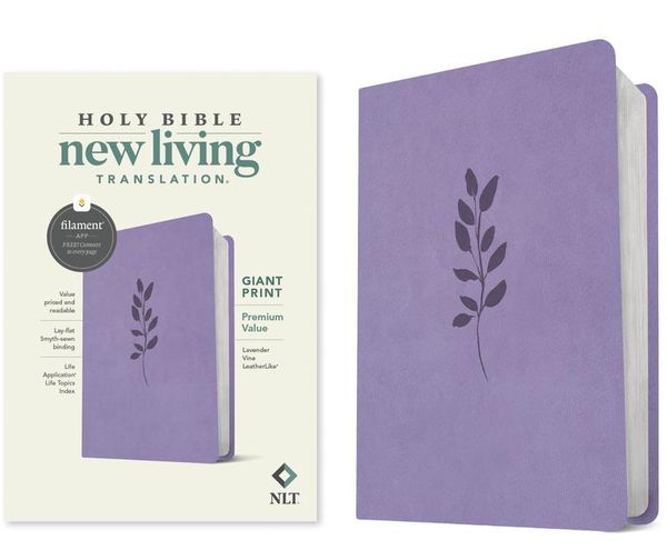 Produktbild: NLT Giant Print Premium Value Bible, Filament Enabled (Leatherlike, Lavender Vine)