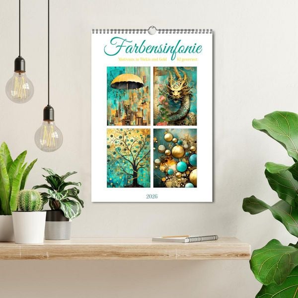 Produktbild: Farbensinfonie (Wandkalender 2026 DIN A3 hoch), CALVENDO Monatskalender