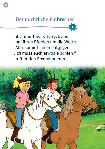 Produktbild: Lesefuchs Bibi & Tina: Wunderbare Welt der Pferde 4 spannende Pferde-Abenteuer in einem Band Lesestufe 1