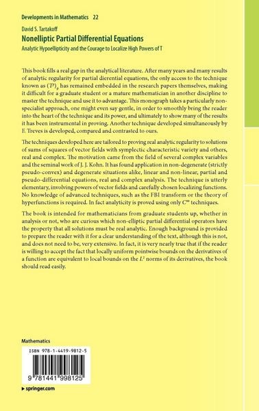 Produktbild: Nonelliptic Partial Differential Equations