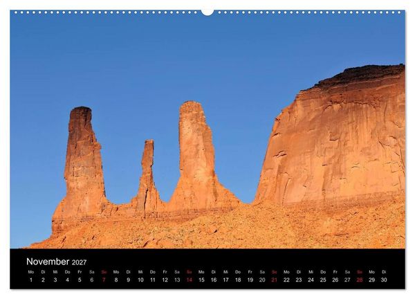 Produktbild: USA - Monument Valley (Wandkalender 2027 DIN A2 quer), CALVENDO Monatskalender