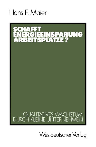 Produktbild: Schafft Energieeinsparung Arbeitspl&auml;tze?