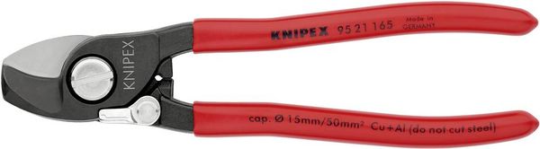 Knipex 95 21 165 Kabelschere Geeignet für (Abisoliertechnik) Alu- und Kupferkabel, ein- und mehrdrähtig 15 mm 50 mm²