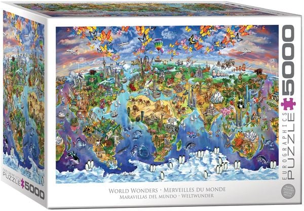 Eurographics 8520-5880 - World Wonders, Weltwunder, BIG-Puzzle inkl. Poster, 5000 Teile