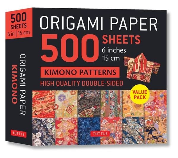 Produktbild: Origami Paper 500 sheets Kimono Flowers 6" (15 cm)