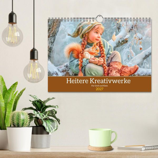 Produktbild: Heitere Kreativwerke - F&uuml;r Gro&szlig; und Klein (Wandkalender 2027 DIN A4 quer), CALVENDO Monatskalender