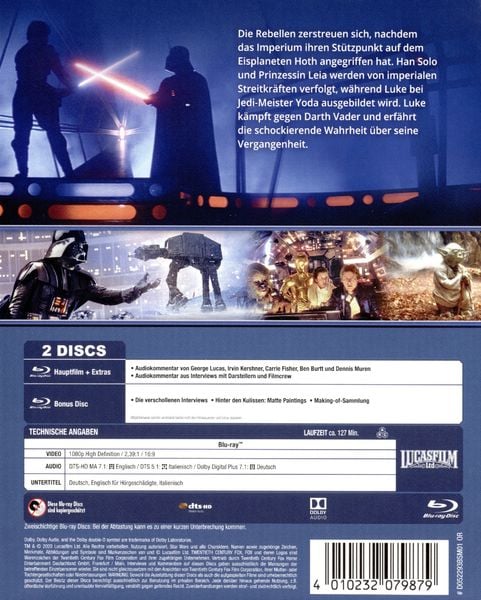 Produktbild: Star Wars - Das Imperium schl&auml;gt zur&uuml;ck (+ Bonus-Blu-ray)