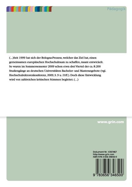 Produktbild: Die Aktualit&auml;t der Universit&auml;tsidee Wilhelm von Humboldts im Hinblick auf den Bologna-Prozess