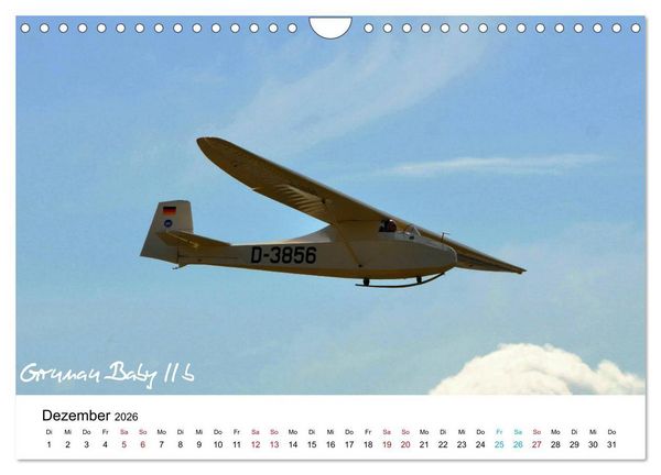 Produktbild: Flugzeuge auf der Wasserkuppe 2026 (Wandkalender 2026 DIN A4 quer), CALVENDO Monatskalender