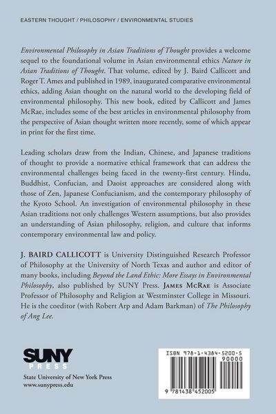 Produktbild: Environmental Philosophy in Asian Traditions of Thought