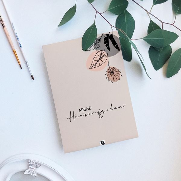 Produktbild: Hausaufgabenheft "leaves lineart"
