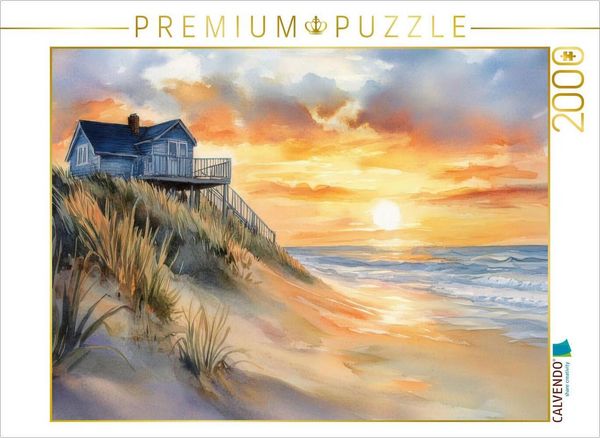 CALVENDO Puzzle Sonnenuntergang am Strabdhaus | 2000 Teile Lege-Größe 90x67cm Foto-Puzzle für glückliche Stunden