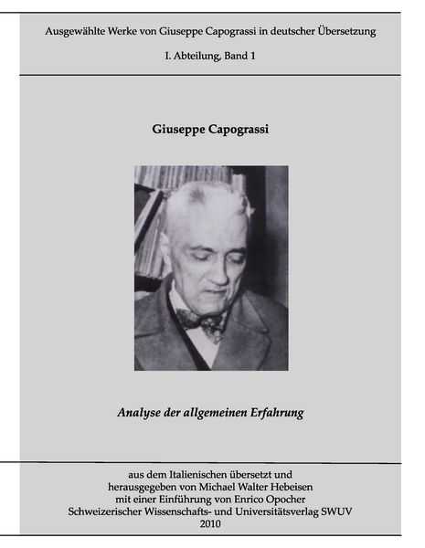 Produktbild: Ausgew&auml;hlte Werke von Giuseppe Capograssi in deutscher &Uuml;bersetzung