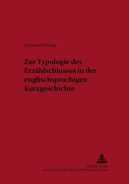 Produktbild: Zur Typologie des Erz&auml;hlschlusses in der englischsprachigen Kurzgeschichte