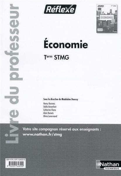Produktbild: Economie Term Stmg (Pochette Reflexe) Professeur - 2017