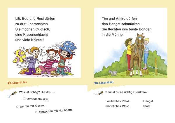 Produktbild: Duden Leseprofi &ndash; Witzige Leser&auml;tsel zum Schulstart &ndash; Pferde und Freundschaft, 1. Klasse