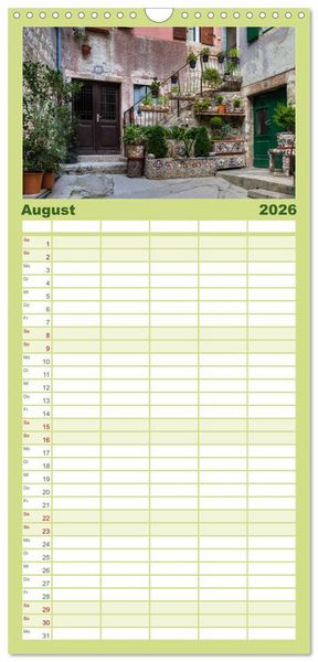 Produktbild: Familienplaner 2026 - Istrien, der Flair des S&uuml;dens mit 5 Spalten (Wandkalender, 21 x 45 cm) CALVENDO