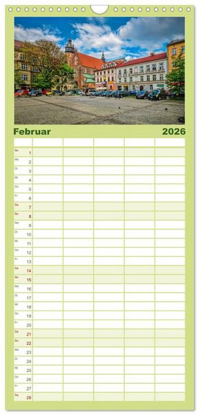 Produktbild: Familienplaner 2026 - Krakau - das polnische Florenz mit 5 Spalten (Wandkalender, 21 x 45 cm) CALVENDO
