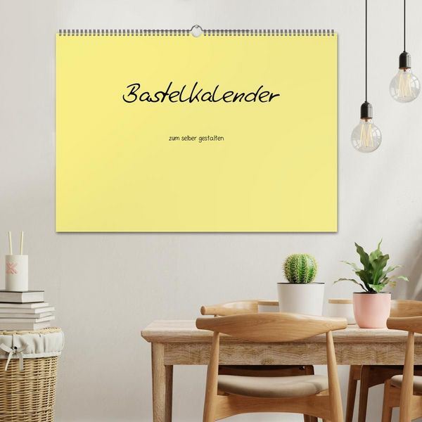 Produktbild: Bastelkalender - Gelb (Wandkalender 2027 DIN A2 quer), CALVENDO Monatskalender