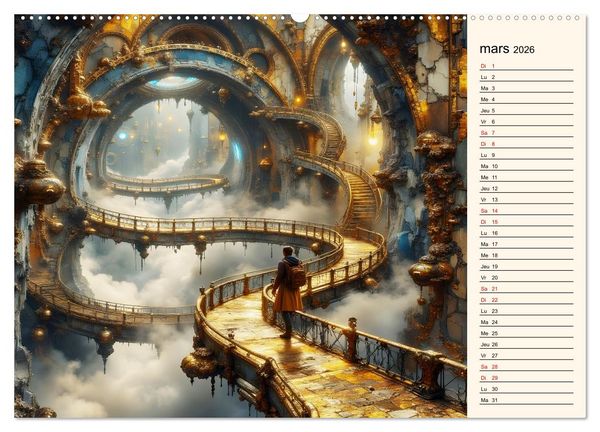 Produktbild: Sentiers magiques (Calendrier mural 2026 DIN A2 vertical) calendrier de bureau