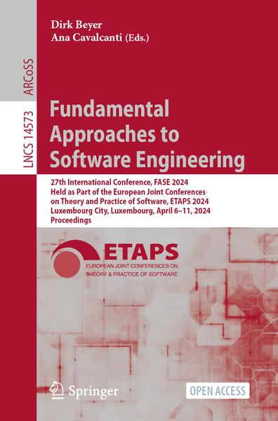 Produktbild: Fundamental Approaches to Software Engineering