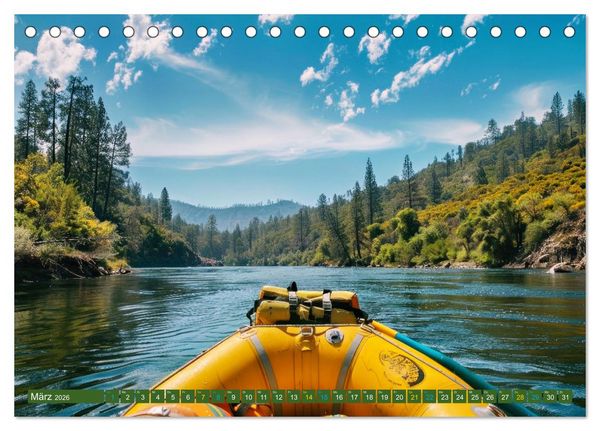 Produktbild: Faszination Wildwasser - Rafting (Tischkalender 2026 DIN A5 quer), CALVENDO Monatskalender
