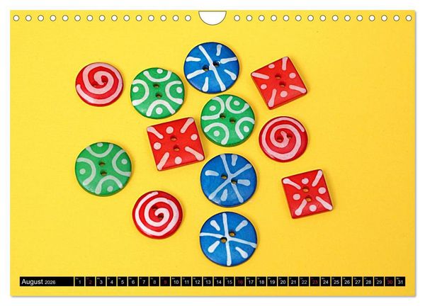 Produktbild: Knopfkalender (Wandkalender 2026 DIN A4 quer), CALVENDO Monatskalender
