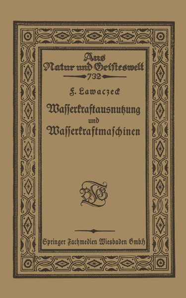 Produktbild: Wasserkraftausnutzung und Wasserkraftmaschinen