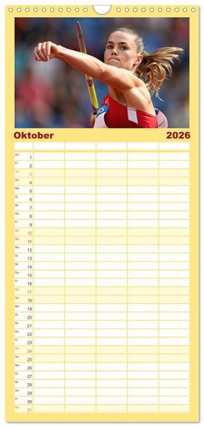 Produktbild: Familienplaner 2026 - Spirit of Motion mit 5 Spalten (Wandkalender, 21 x 45 cm) CALVENDO