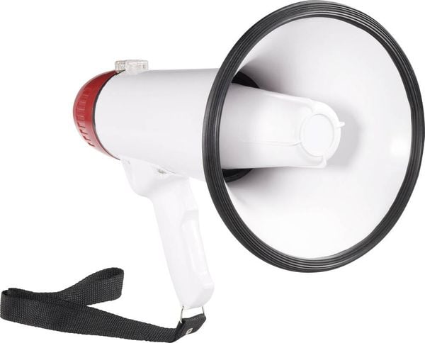 SpeaKa Professional XB-11SR Megaphon mit Haltegurt, Aufnahmefunktion