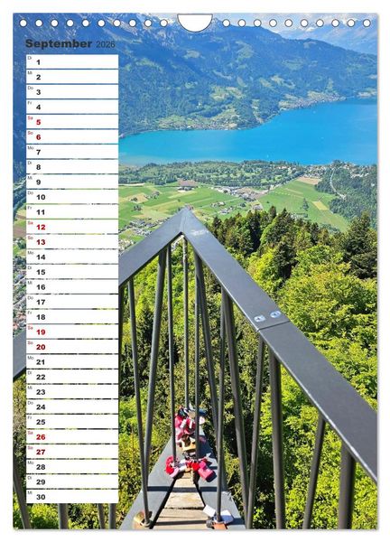 Produktbild: Schweizer Ansichten - Berge, Fl&uuml;sse und Seen in der Schweiz (Wandkalender 2026 DIN A4 hoch), CALVENDO Monatskalender