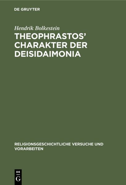 Produktbild: Theophrastos' Charakter der Deisidaimonia