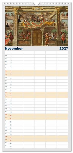 Produktbild: Familienplaner 2027 - Party Time - Das Fest in der Kunst mit 5 Spalten (Wandkalender, 21 x 45 cm) CALVENDO