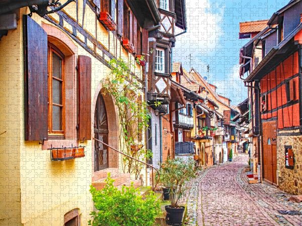 Produktbild: CALVENDO Puzzle Kopfsteingepflasterte Gassen | 1000 Teile Lege-Gr&ouml;&szlig;e 64x48cm Foto-Puzzle f&uuml;r gl&uuml;ckliche Stunden