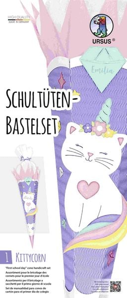 Produktbild: URSUS Schult&uuml;ten-Bastelset "Kittycorn"